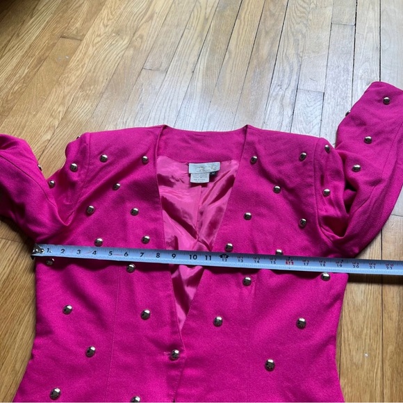 Vintage Cache Fuchsia Studded Blazer - Picture 5 of 9